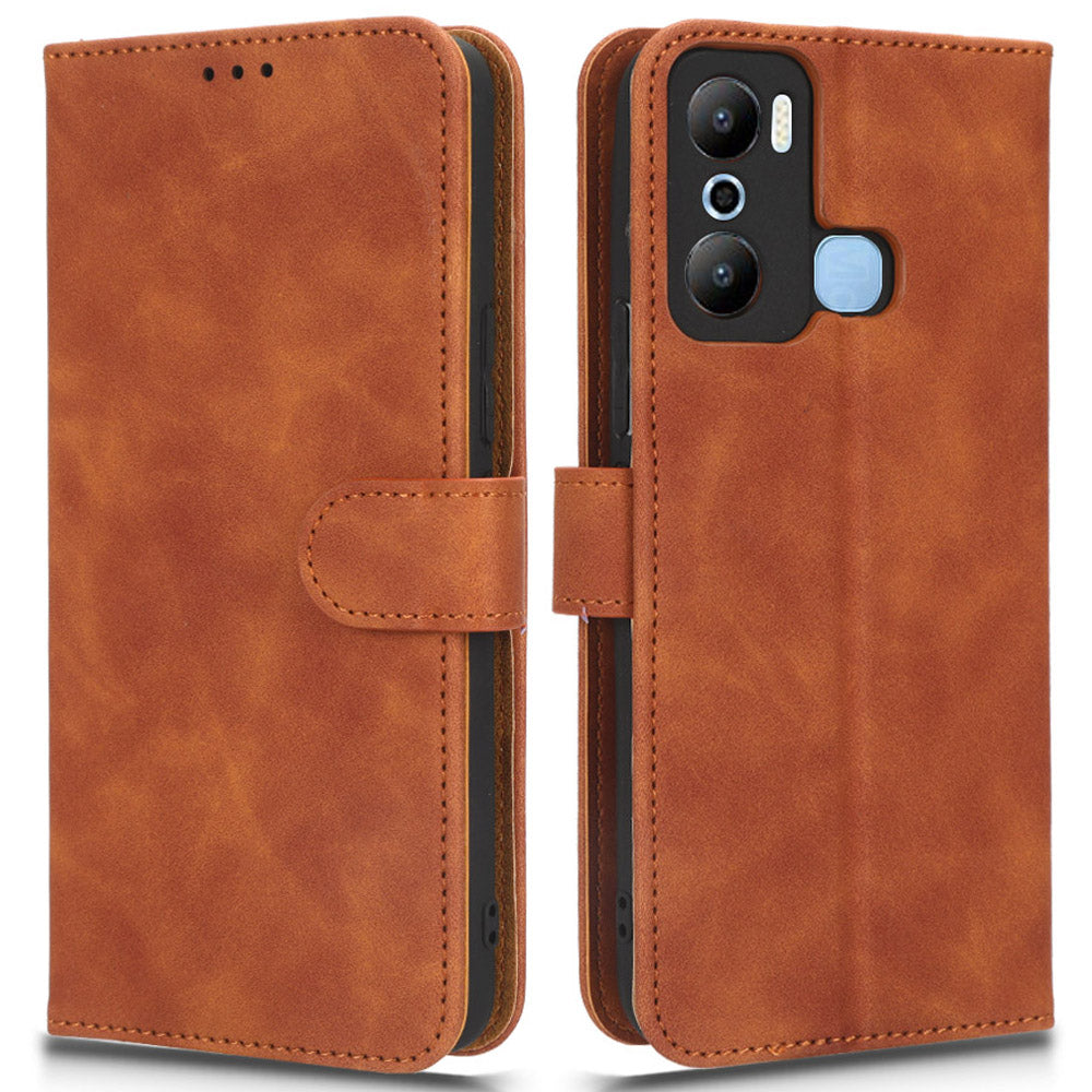 Wallet Phone Case for Infinix Hot 20 Play 4G PU Leather Stand Skin-touch Folio Protective Cover Wallet Phone Case for Infinix Hot 20 Play 4G PU Leather Stand Skin-touch Folio Protective Cover